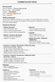 Disponibile per lavoro