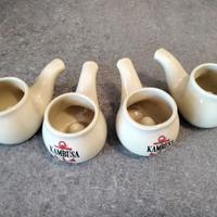 4 tazzine a pipa anni 60 amaro Kambusa Bonomelli