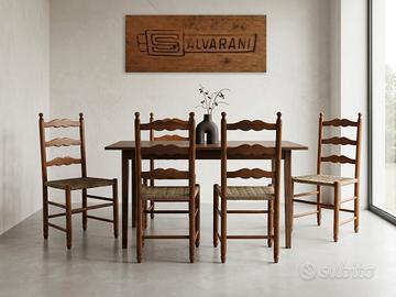 sedie da cucina con paglia marca Salvarani