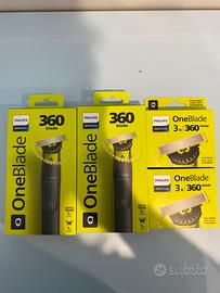 2 x rasoio oneblade 360 + 2 x ricarica conf 3 lame