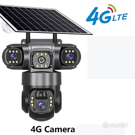 Telecamera Solare 4G Sim esterno 3 Lenti Visione N