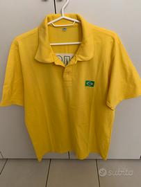 Polo uomo taglia M con loghi racamati Brasile