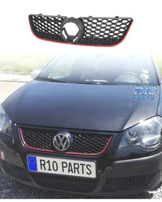 GRIGLIA VOLKSWAGEN VW POLO 05-09 LOOK GTI NERO ROS