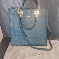 Borsa pelle verde petrolio LiuJo