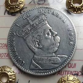Colonia Eritrea Umberto I 2 lire 1896 rara,bb+
