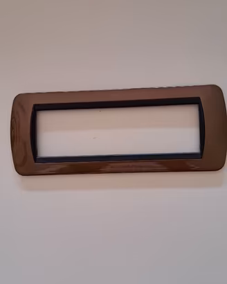 placca BTICINO Living a 7 moduli col. bronzo