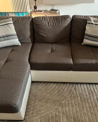 divano letto contenitore con penisola