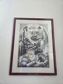 China su carta Tano Brancato con Strenna Cornice