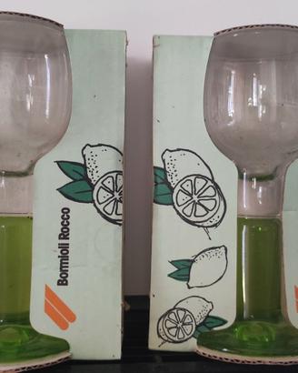 Due bicchieri limoncello Bormioli scatola Ferrarin