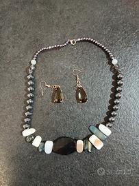 set collana orecchini elegante 