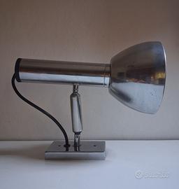 Faretto lampada spot da parete in metallo cromato
