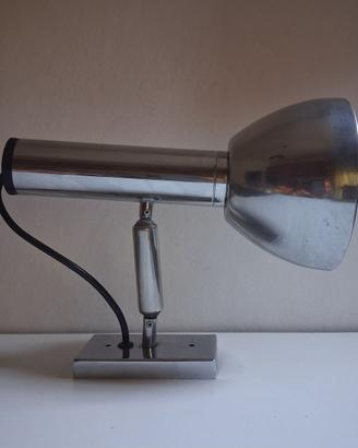 Faretto lampada spot da parete in metallo cromato