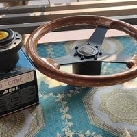 Volante d'epoca in legno O.B.A.