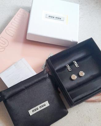 orecchini MiuMiu in strass