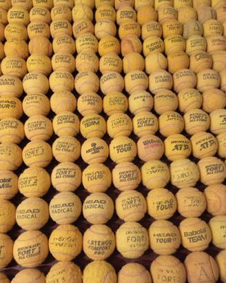 palline da tennis usate 