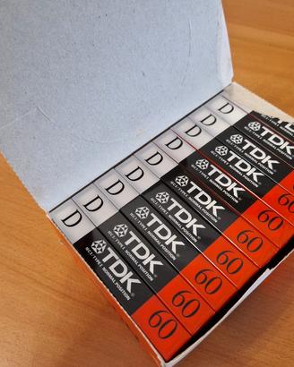 Audiocassette TDK D-60 IEC I Type I  Scatola da 10