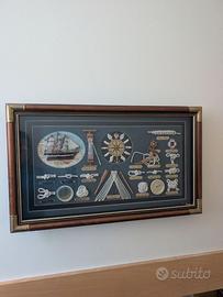 Set 3 Quadri nautici nodi marinari veliero