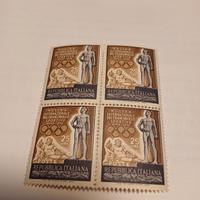 Quartina francobolli del 1952 Francobollo sportivo