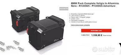 Valigie alluminio nero R1300GS ADV