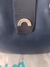 Borsetta in vera pelle blu 