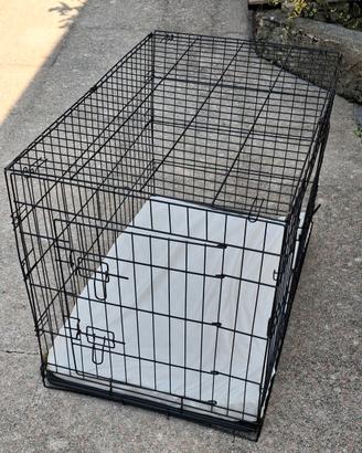 gabbia metallica pieghevole per cani