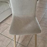 Set di 6 Sedie Moderne Imbottite in Stile Nordico