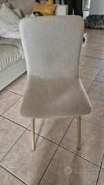 Set di 6 Sedie Moderne Imbottite in Stile Nordico