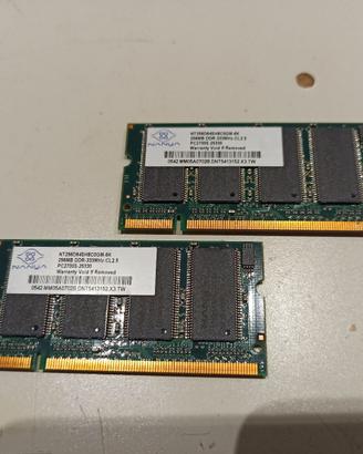 coppia memorie 256MB DDR 333Mhz