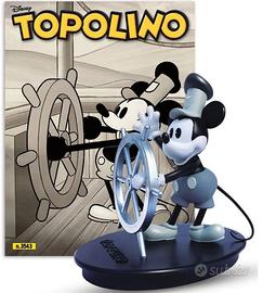 Topolino 3543 + statua centenario Disney Steamboat