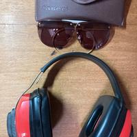 Cuffie e occhiali per tiro