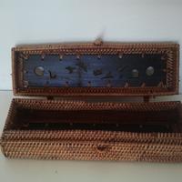 Astuccio e scatolette in vimini - LEGGERE BENE