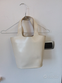 Borsa secchiello color panna
