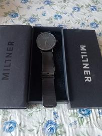 Orologio unisex, cinturino in acciaio brunito 