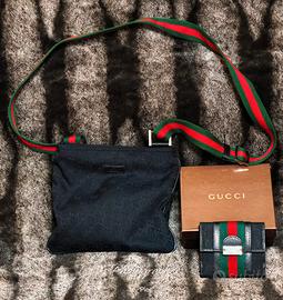 borsa Gucci in stoffa con Portafoglio