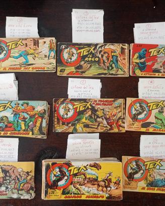 gruppo di strisce Tex anni 50/60 totale 31 pz