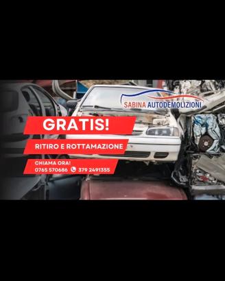 Rottamata la tua auto gratis con Sabina Autodemoli