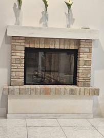 CAMINO A LEGNA MONOBLOCCO ARIA RUSTICO MATTONI