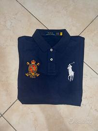 Polo ralph lauren blu big pony custom fit taglia M