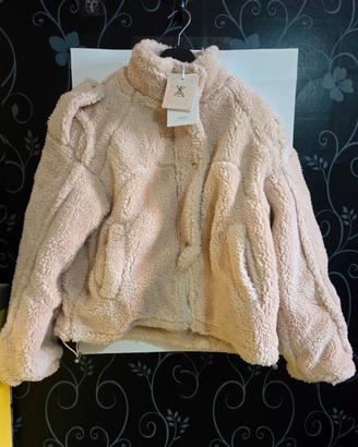 Giacca Teddy Bomber Orsetto Beige Panna XLS Studio