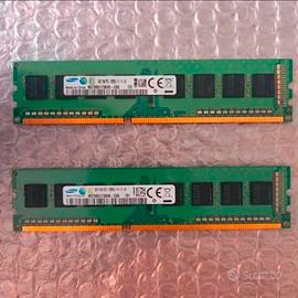2×4GB RAM DDR3 Samsung 8GB PC3-12800 1600MHz
