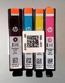 4 x Original HP 903XL nero ciano magenta giallo