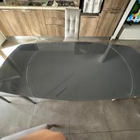 tavolo allungabile in Vetro temperato