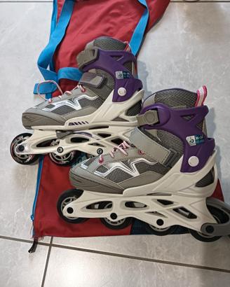 pattini roller regolabili Oxelo Fit3 tg 35-38