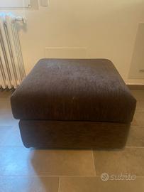 Pouf poggiapiedi marrone