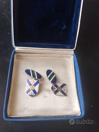 Gemelli da polso vintage con simboli araldici