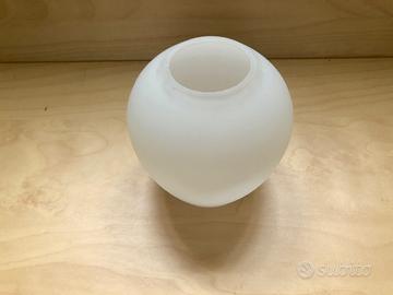 Piccolo paralume vetro bianco satinato colle