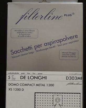 10 Sacchetti aspirapolvere De Longhi 1200 XS