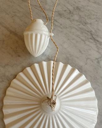 Lampadari in ceramica bianca vintage a Fazzoletto