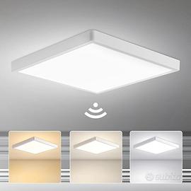 Plafoniera LED Soffitto Quadrata 28W con Sensore