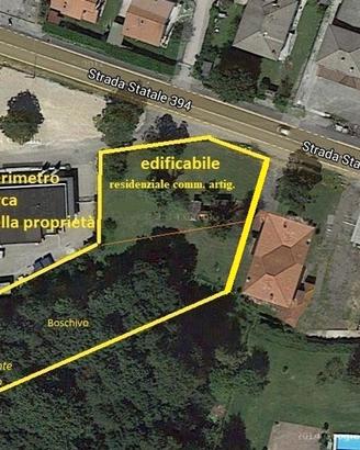 Edificabile comm/art/res. con altri 1100mq bosco